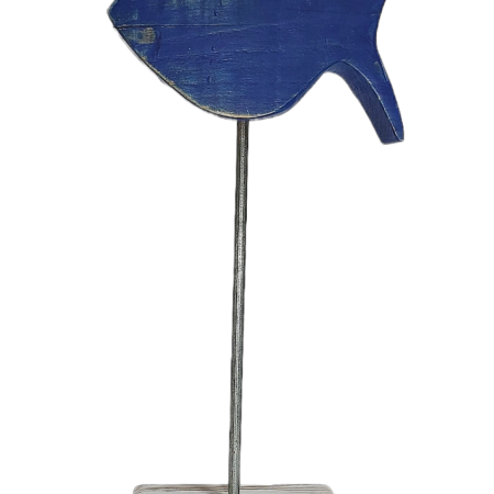 Escultura pez cobalto