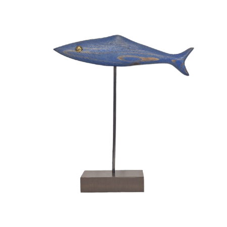 Escultura pez azul ultramar