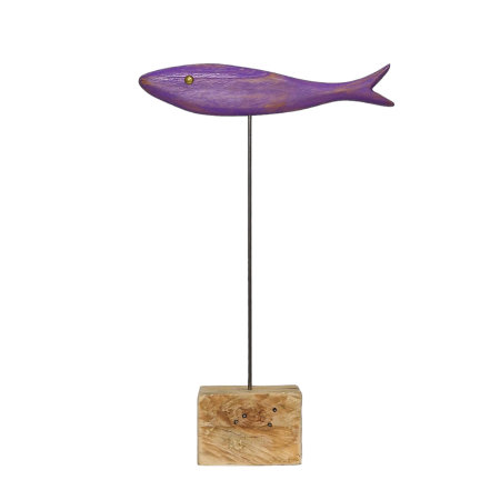 Escultura pez lavanda
